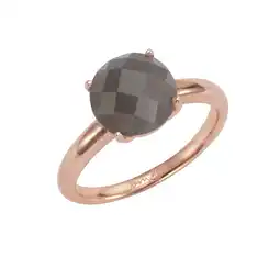 Netto Marken-Discount Jamelli Ring 925 Silber rosé vergoldet Mondstein grau Angebot