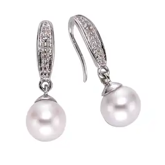 Netto Marken-Discount Diamonds by Ellen K. Ohrringe Gold 333 mit weißen Perlen und Diamanten 0,01ct Angebot