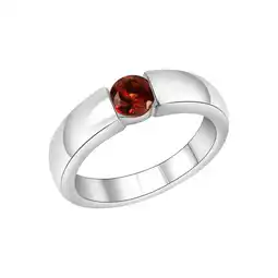 Netto Marken-Discount Jamelli Ring Silber 925 rhodiniert mit echtem Granat Angebot