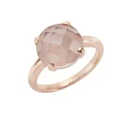 Netto Marken-Discount Jamelli Ring 925 Sterling Silber rosé-vergoldet mit echtem Rosenquarz 12mm Angebot