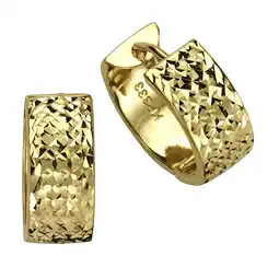 Netto Marken-Discount Fascination by Ellen K. Ohrringe 333 Gelbgold diamantiert 15mm Durchmesser Angebot