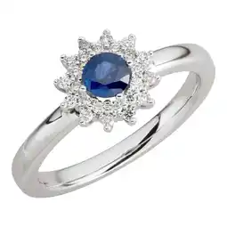 Netto Marken-Discount Orolino Ring 585 Gold mit 24 Brillanten zus. 0,19ct. und Safir blau Angebot