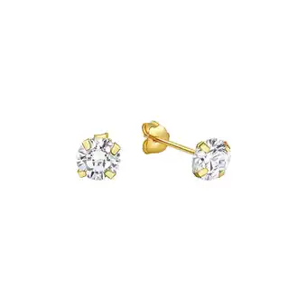 Netto Marken-Discount Fascination by Ellen K. Ohrringe 333 Gold Zirkonia weiß 5mm Angebot