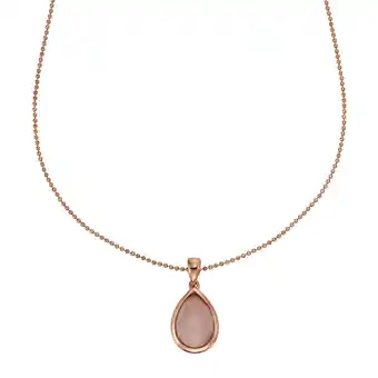 Netto Marken-Discount Jamelli Anhänger mit Kette 925 Silber rosé vergoldet Rosenquarz Angebot