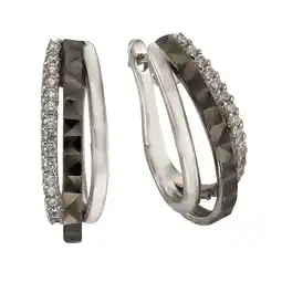 Netto Marken-Discount Celesta Silber Ohrringe Silber 925 rhodiniert mit Zirkonia weiß Angebot