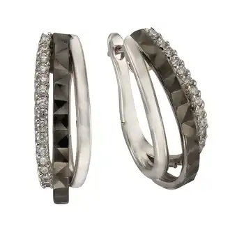 Netto Marken-Discount Celesta Silber Ohrringe Silber 925 rhodiniert mit Zirkonia weiß Angebot