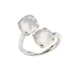 Netto Marken-Discount Jamelli Ring 925 Silber rhodiniert mit 2 Mondsteinen Angebot