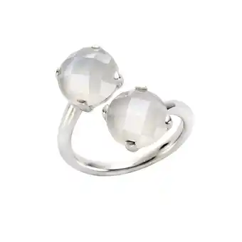 Netto Marken-Discount Jamelli Ring 925 Silber rhodiniert mit 2 Mondsteinen Angebot