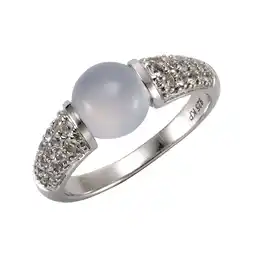 Netto Marken-Discount Jamelli Ring 925 Silber rhod. Chalcedon und Weißtopas Angebot