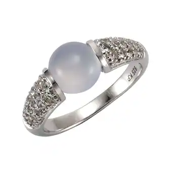 Netto Marken-Discount Jamelli Ring 925 Silber rhod. Chalcedon und Weißtopas Angebot