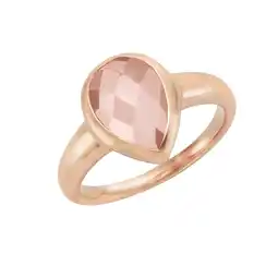Netto Marken-Discount Jamelli Ring Silber 925 rosé-vergoldet mit echtem Rosenquarz Angebot