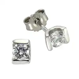 Netto Marken-Discount Celesta Gold Ohrring 375/- Weißgold Zirkonia Angebot
