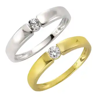 Netto Marken-Discount Fascination by Ellen K. Ring Gold 375 mit Zirkonia weiß Angebot