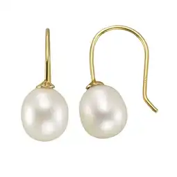 Netto Marken-Discount Fascination by Ellen K. Ohrringe Gold 333 Perle weiß 9x7mm Angebot