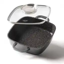 Netto Marken-Discount STONELINE Eckpfanne 20x20 cm mit Aroma Glasdeckel, Pfanne rechteckig, Backofen & Induktion geeignet Angebot