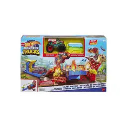Netto Marken-Discount Mattel HFB12 - Hot Wheels - Monster Trucks - Blast Station inkl. Fahrzeug, Spielset Angebot