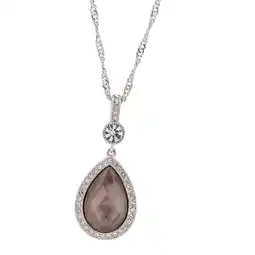Netto Marken-Discount Buckley London Anhänger mit Kette rhodiniert mit Perlmutt und Kristallen Angebot