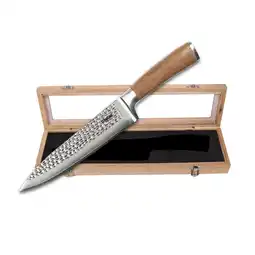 Netto Marken-Discount STONELINE Hammerschlag Kochmesser 34 cm, aus Damaszenerstahl Angebot