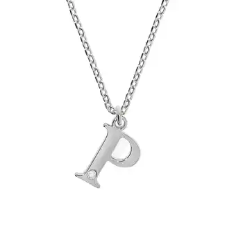 Netto Marken-Discount Diamonds by Ellen K. Halskette Silber 925 mit 1x Diamant 0,008ct. Buchstabe P Angebot