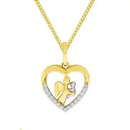 Netto Marken-Discount Fascination by Ellen K. Halskette Gold 333 mit Zirkonia weiß und Engel-Motiv Angebot