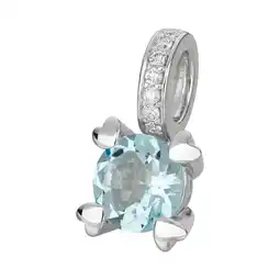Netto Marken-Discount Orolino Anhänger Gold 585 mit Blautopas (beh.) und 7 Brillanten zus. 0,07ct Angebot