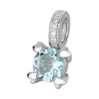 Netto Marken-Discount Orolino Anhänger Gold 585 mit Blautopas (beh.) und 7 Brillanten zus. 0,07ct Angebot
