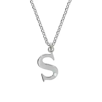 Netto Marken-Discount Diamonds by Ellen K. Halskette Silber 925 mit 1x Diamant 0,008ct. Buchstabe S Angebot
