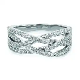 Netto Marken-Discount Buckley London Ring Messing rhodiniert Kristalle Angebot
