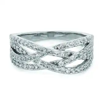 Netto Marken-Discount Buckley London Ring Messing rhodiniert Kristalle Angebot