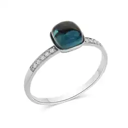 Netto Marken-Discount Diamonds by Ellen K. Ring 585 Gold Blautopas Diamant 0,054ct Angebot