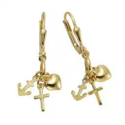 Netto Marken-Discount Fascination by Ellen K. Ohrringe Gold 375 Glaube Liebe Hoffnung Angebot