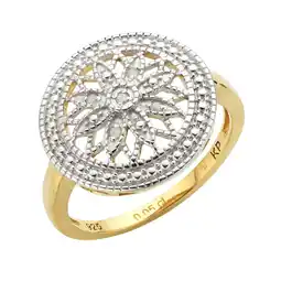 Netto Marken-Discount Diamonds by Ellen K. Ring Silber 925 vergoldet mit 5x Diamant zus. 0,05ct Angebot