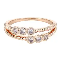Netto Marken-Discount Buckley London Ring Messing rotvergoldet Kristalle Angebot