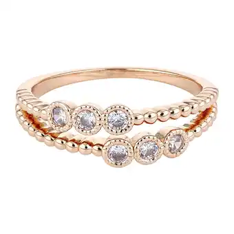 Netto Marken-Discount Buckley London Ring Messing rotvergoldet Kristalle Angebot