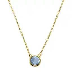 Netto Marken-Discount Celesta Gold Halskette 375/- Gelbgold Blautopas (beh) Angebot