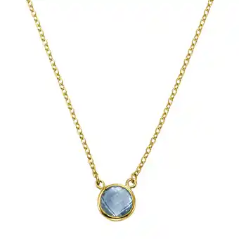 Netto Marken-Discount Celesta Gold Halskette 375/- Gelbgold Blautopas (beh) Angebot