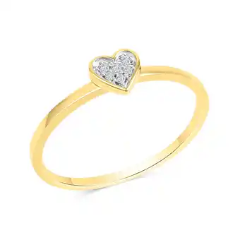Netto Marken-Discount Diamonds by Ellen K. Ring Gold 585 zweifarbig Herz-Motiv mit Brillanten 0,025ct Angebot
