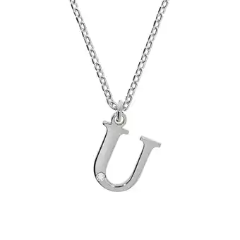 Netto Marken-Discount Diamonds by Ellen K. Halskette Silber 925 mit 1x Diamant 0,008ct. Buchstabe U Angebot