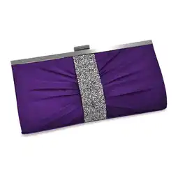 Netto Marken-Discount Steuer Modeschmuck Abendtasche Lilafarbene Satin-Optik mit Strassbesatz Angebot