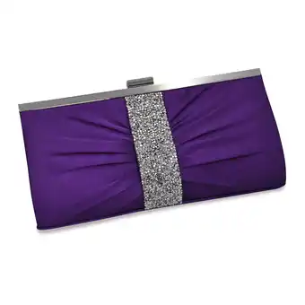 Netto Marken-Discount Steuer Modeschmuck Abendtasche Lilafarbene Satin-Optik mit Strassbesatz Angebot
