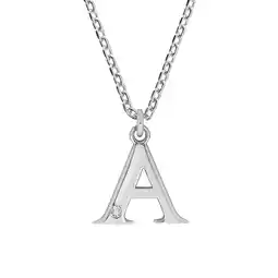 Netto Marken-Discount Diamonds by Ellen K. Halskette Silber 925 mit 1x Diamant 0,008ct. Buchstabe A Angebot