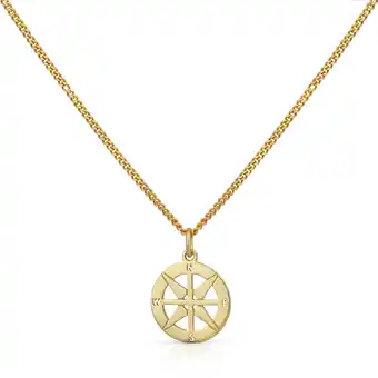 Netto Marken-Discount Orolino Halskette Gold 375 mit Kompass-Motiv 42/45cm lang Angebot