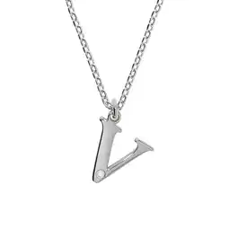 Netto Marken-Discount Diamonds by Ellen K. Halskette Silber 925 mit 1x Diamant 0,008ct. Buchstabe V Angebot