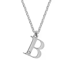 Netto Marken-Discount Diamonds by Ellen K. Halskette Silber 925 mit 1x Diamant 0,008ct. Buchstabe B Angebot