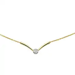 Netto Marken-Discount Diamonds by Ellen K. Halskette Gold 375 mit Brillant 0,03ct Angebot