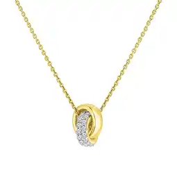 Netto Marken-Discount Celesta Gold Halskette 375/- Gelbgold 2farbig mit Zirkonia Angebot