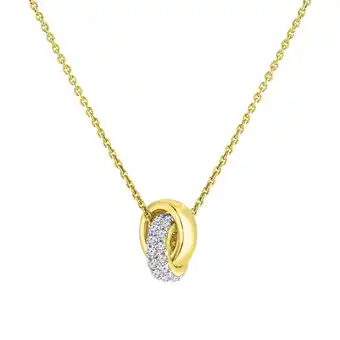 Netto Marken-Discount Celesta Gold Halskette 375/- Gelbgold 2farbig mit Zirkonia Angebot