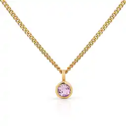 Netto Marken-Discount Orolino Halskette Gold 585 mit pinkem Amethyst 5mm Angebot