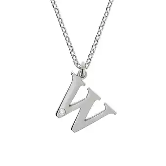 Netto Marken-Discount Diamonds by Ellen K. Halskette Silber 925 mit 1x Diamant 0,008ct. Buchstabe W Angebot