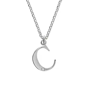 Netto Marken-Discount Diamonds by Ellen K. Halskette Silber 925 mit 1x Diamant 0,008ct. Buchstabe C Angebot